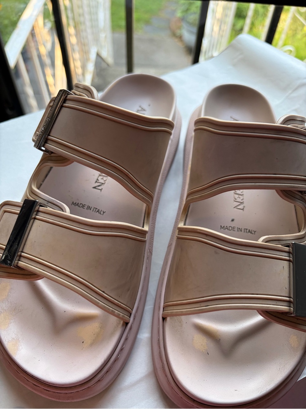 Alexander McQueen Woman Sandals - Blush Pink Slide Sandals
